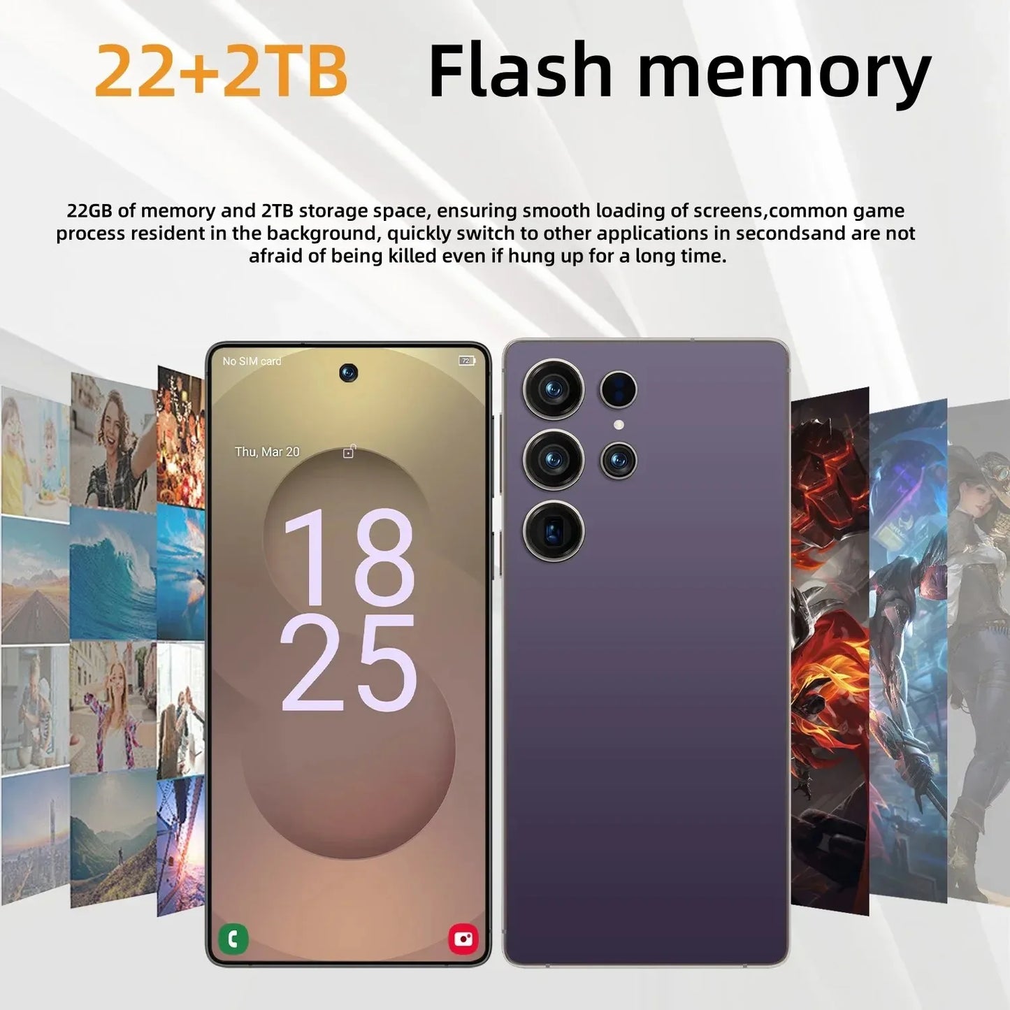 S26 Ultra NEW HOT 2025 original intelligent 5G dual card dual standby Android 14 system global version 8000mAh battery