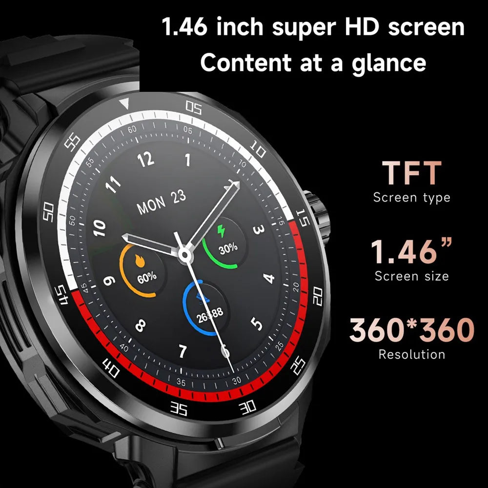 EFFEOKKI Smart Watch with Wireless Earbuds Round Screen Fitness Smartwatch for Men Compatible with iOS Android