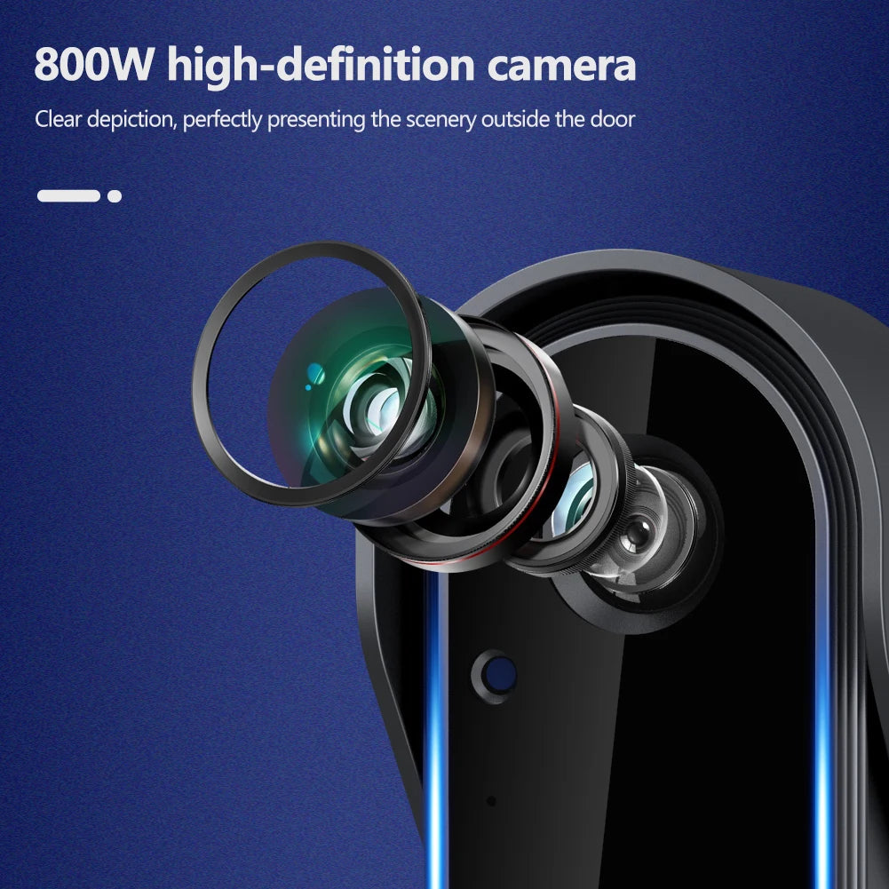 Tuya WiFi doorbell 2-way HD 1080P, microSD/cloud, waterproof, 1000mAh battery, long standby,Wireless Security Camera