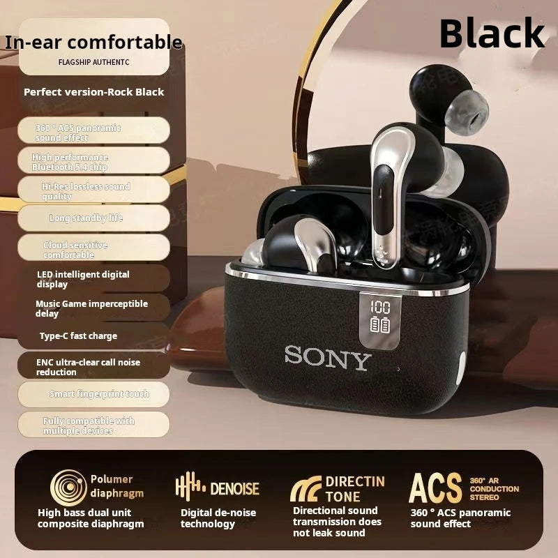 Origin Sony Wireless Headphones Bluetooth Headset ENC Power Digital Display Stereo Sound Earphones for All Smartphones NE109