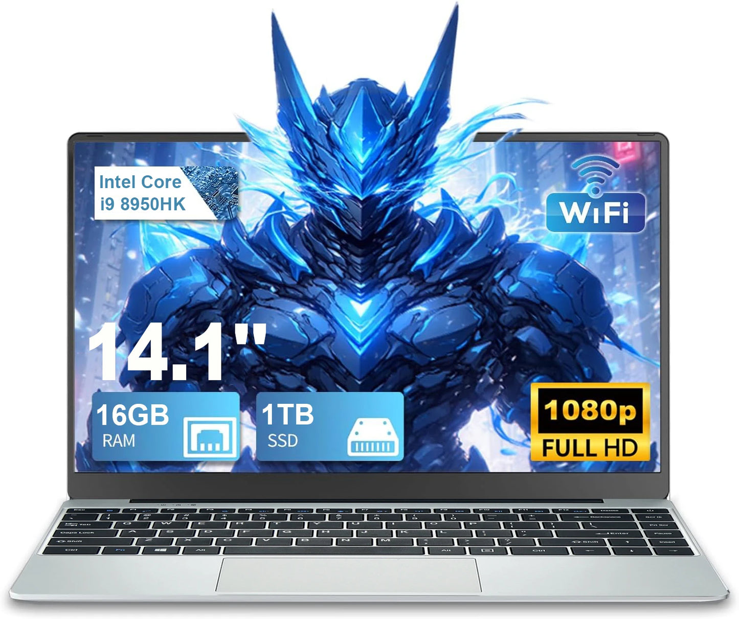 2025 Portable Gaming Laptop Computer Windows 11 Intel Core i9 8950HK 16GB DDR4 1TB 2TB SSD 1920*1080P Office Gaming PC Notebook
