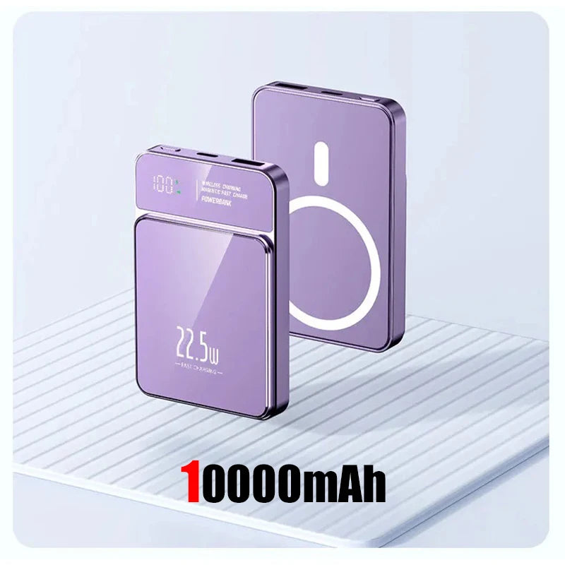 100000mAh Xiaomi Portable Magnetic Wireless Charging Mobile Power Support 22.5W Two-Way Fast Charging For Iphone Samsung Huawei