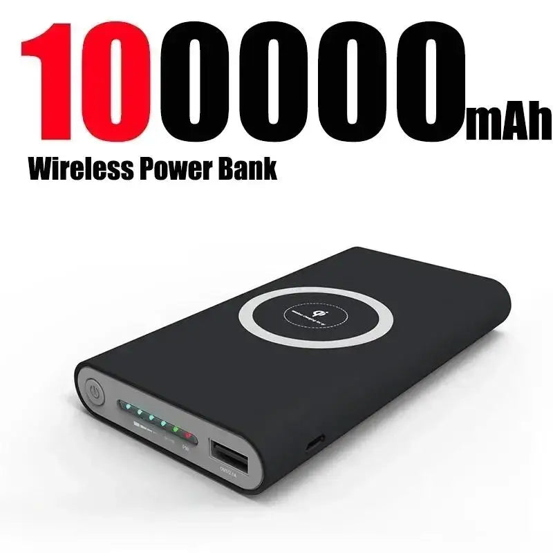 200000mAh Power Bank Two Way Wireless Fast Charging Powerbank Magnetic Type-c External Battery For Iphone Samsung Xiaomi Lenovo