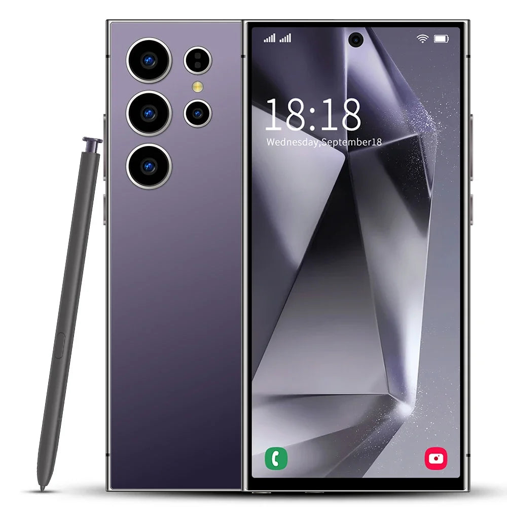2025 NEW S26 Ultra Cellphones Original Smartphone 5G Dual SIM Android 14 Cell Phone Snapdragon 8 gen 3 Smart Mobile Phones