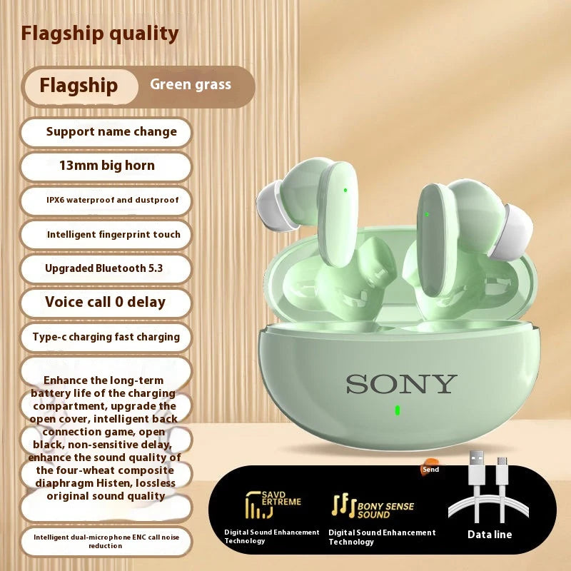 Original Sony Earphone TWS Bluetooth Headset HiFi Wireless Headphone Mic Noise Reduction Earbuds Waterproof Game Motion