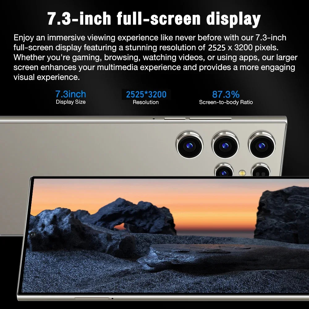 2025 NEW S26 Ultra Cellphones Original Smartphone 5G Dual SIM Android 14 Cell Phone Snapdragon 8 gen 3 Smart Mobile Phones