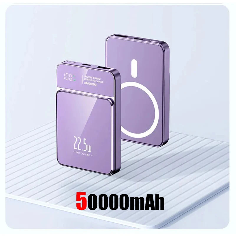 100000mAh Xiaomi Portable Magnetic Wireless Charging Mobile Power Support 22.5W Two-Way Fast Charging For Iphone Samsung Huawei