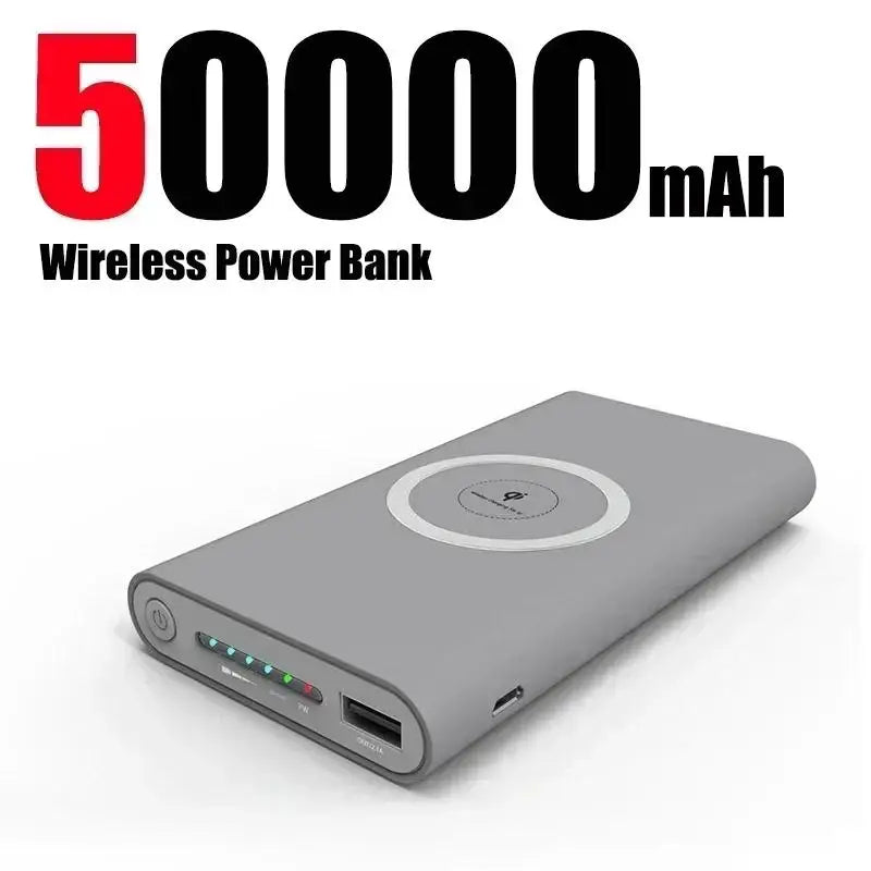 200000mAh Power Bank Two Way Wireless Fast Charging Powerbank Magnetic Type-c External Battery For Iphone Samsung Xiaomi Lenovo