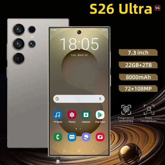S26 Ultra NEW HOT 2025 original intelligent 5G dual card dual standby Android 14 system global version 8000mAh battery