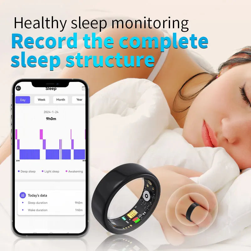 Smart Ring New Men And Women Bluetooth Connection Waterproof Health Sports Sleep Monitoring Multiple Exercise Modes