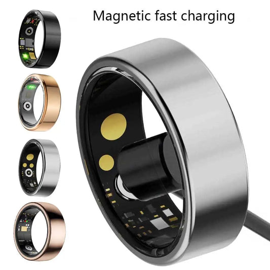 Smart Ring Health Tracker Multi-sport Modes Fitness Ring Up To 7-Day Battery Sleep Heart Rate Blood Oxygen Tracker for Women Men