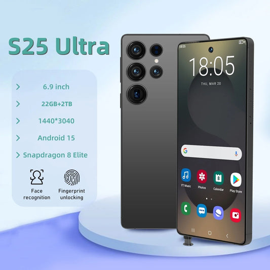 2025 Hot New Arrivals S25 Ultra 5G Original Smartphone 6.9 Inch 8000mAh 108MP Camera Global Version Unlocked Dual SIM Phone