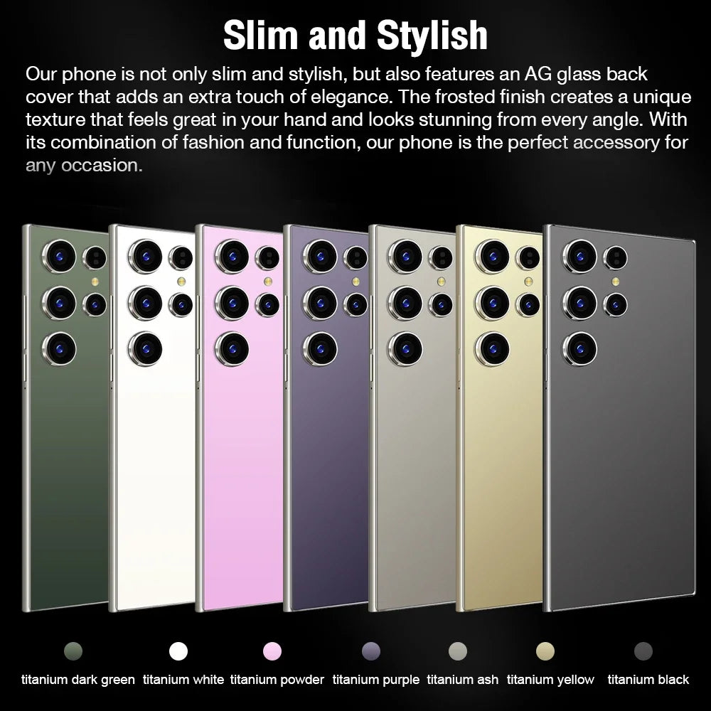 2025 NEW S26 Ultra Cellphones Original Smartphone 5G Dual SIM Android 14 Cell Phone Snapdragon 8 gen 3 Smart Mobile Phones