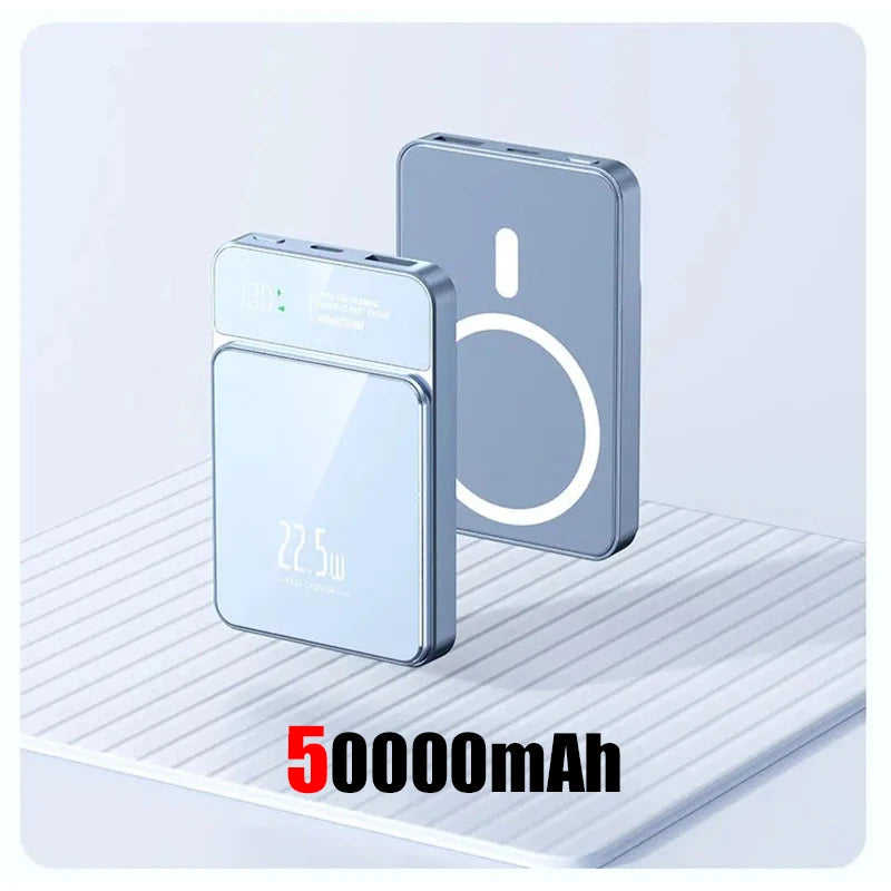 100000mAh Xiaomi Portable Magnetic Wireless Charging Mobile Power Support 22.5W Two-Way Fast Charging For Iphone Samsung Huawei