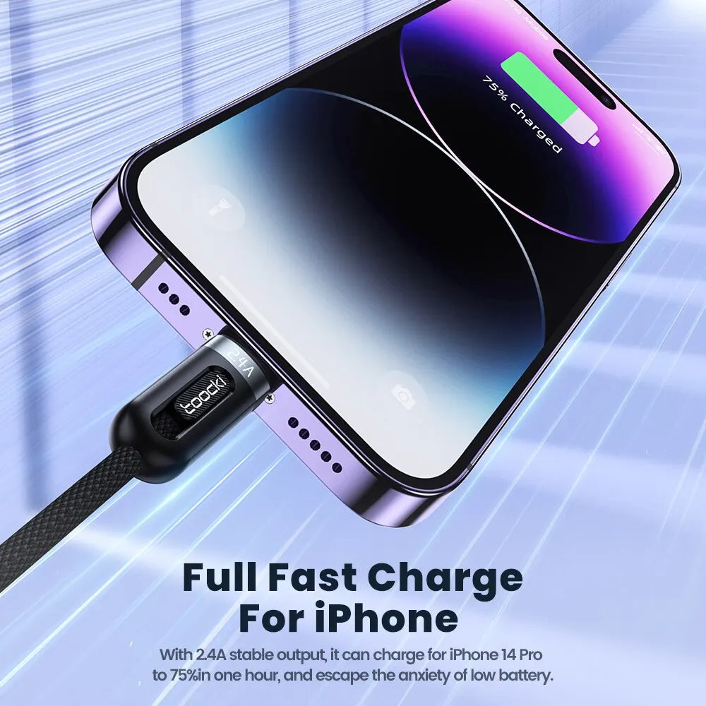 Toocki 6A 3in1 Fast Charging Cable USB Type C Type-C Mobile Phone Cable for iPhone X Xiaomi Oneplus Realme Poco USB Micro Cables