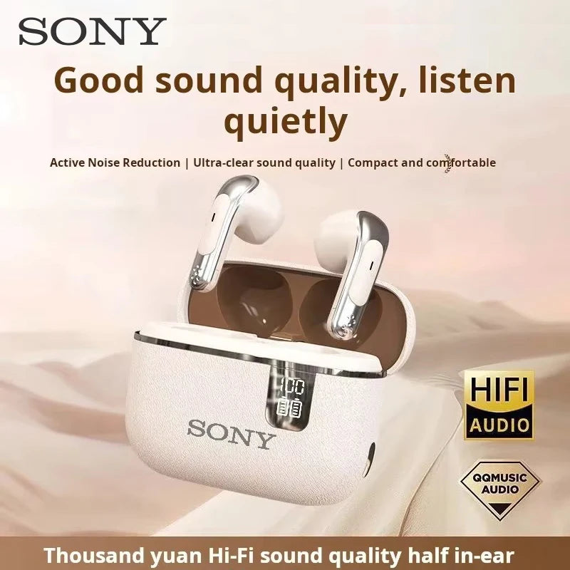 Origin Sony Wireless Headphones Bluetooth Headset ENC Power Digital Display Stereo Sound Earphones for All Smartphones NE109