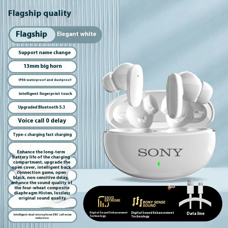 Original Sony Earphone TWS Bluetooth Headset HiFi Wireless Headphone Mic Noise Reduction Earbuds Waterproof Game Motion