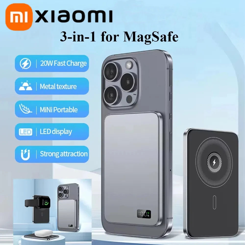 Xiaomi 10000mAh Thin Magnetic Wireless Power Bank PD 25W Fast Charging Portable External Battery For Magsafe For iPhone Samsung