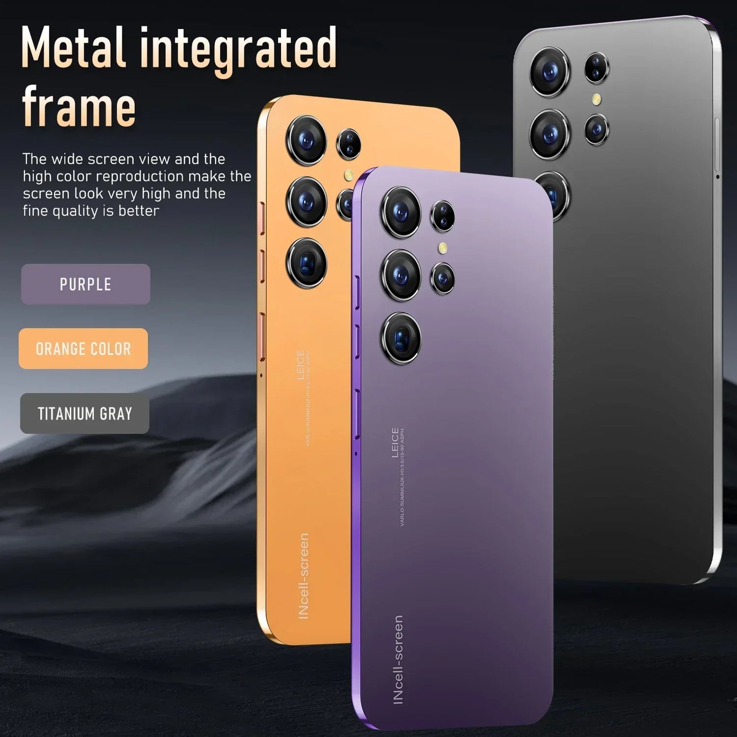 S25 Ultra Smartphone 7.3inch HD Front 72 million Pixels camera 108million HD rear camera Android14 Face Unlocked mobilephone