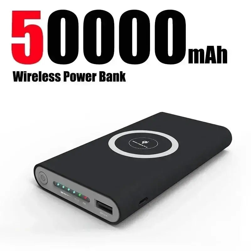 200000mAh Power Bank Two Way Wireless Fast Charging Powerbank Magnetic Type-c External Battery For Iphone Samsung Xiaomi Lenovo