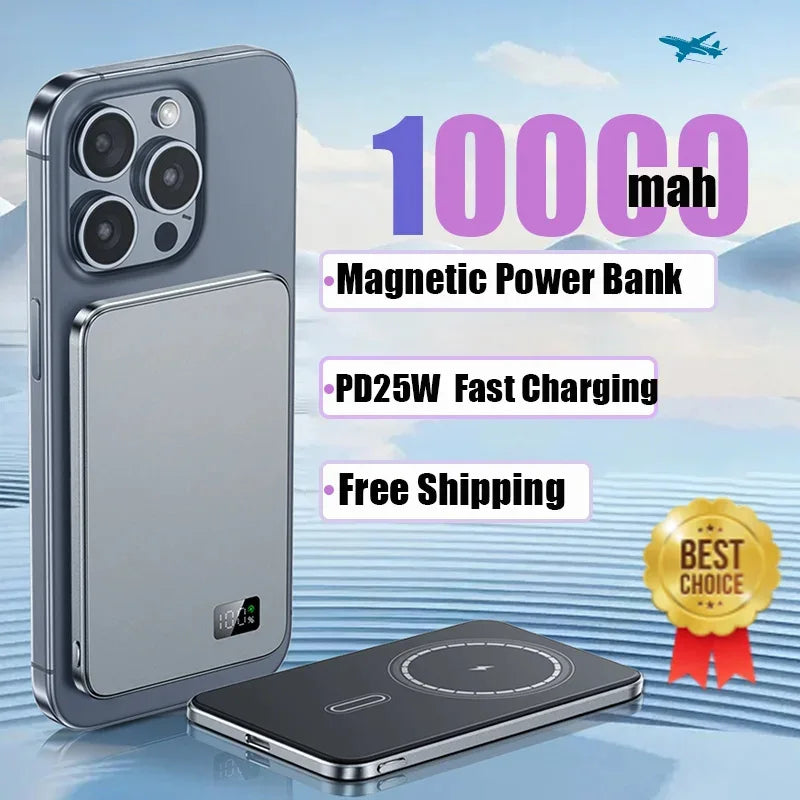 Xiaomi 10000mAh Thin Magnetic Wireless Power Bank PD 25W Fast Charging Portable External Battery For Magsafe For iPhone Samsung