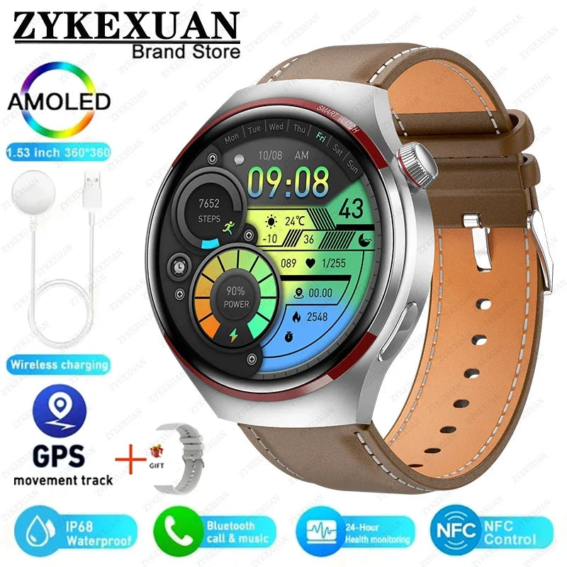 2024    Watch 4 PRO Smart Watch Men GT4Pro    Bluetooth Call GPS NFC Heart rate Sport SmartwatchWomen