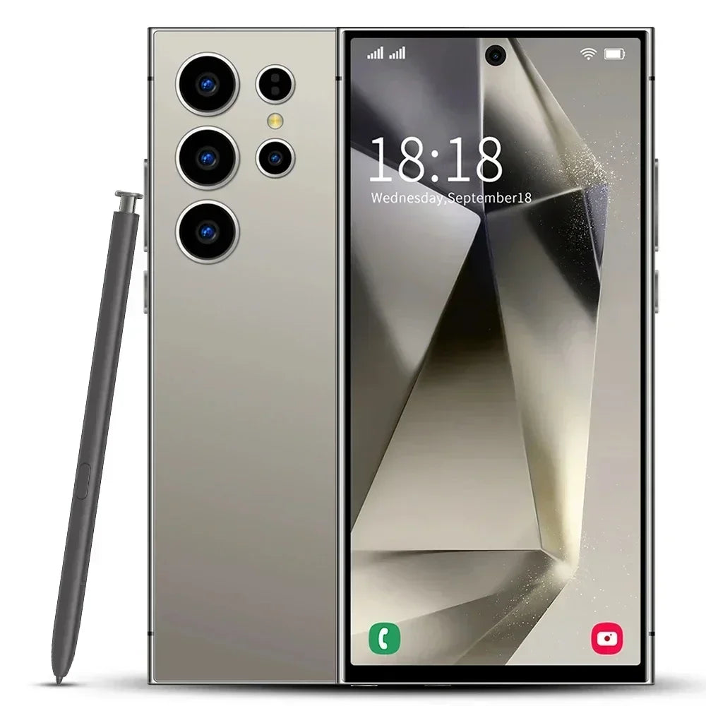 NEW S26 Ultra Smartphone 7.3inch HD 5G Snapdragon 8Gen3 16GB+1TB Android 14 8000mAh 70+108MP Mobile phone Face Recognition