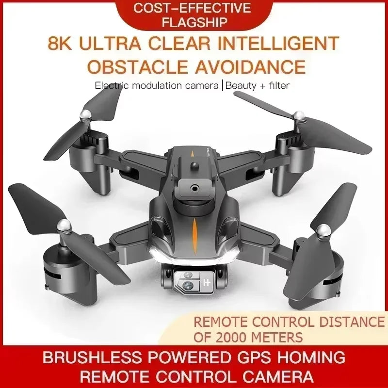 NEW P11 Pro Max 8K Dual-Camera RC Drone 5G GPS Professional Intelligent Obstacle Avoidanc Brushless Foldable Quadrotor Toys Gift