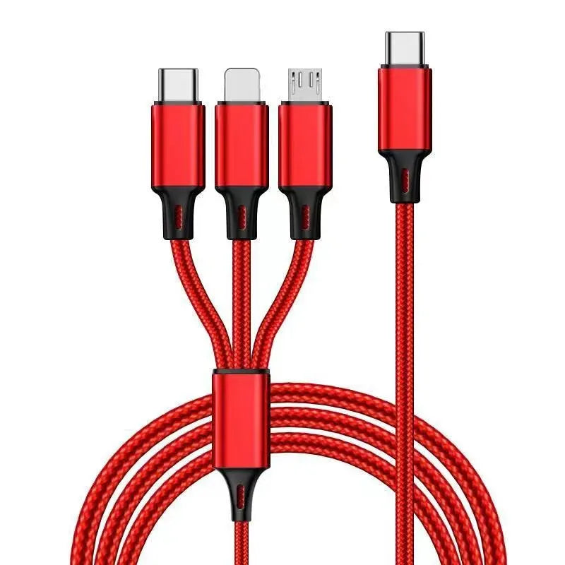 Type-c Three-in-one Charging Line PD One-minute Three-vehicle Fast Charging Line