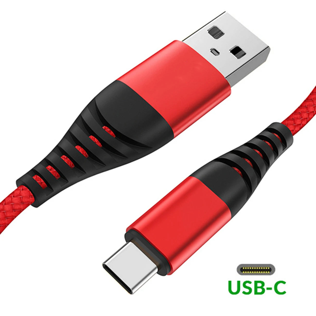 USB A To Type C Cable Date Sync 3A Fast Charging Nylon Braided Wire Charger Cable For Samsung Huawei Android USB C Mobile Phone