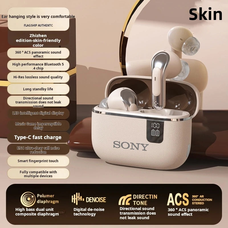Origin Sony Wireless Headphones Bluetooth Headset ENC Power Digital Display Stereo Sound Earphones for All Smartphones NE109