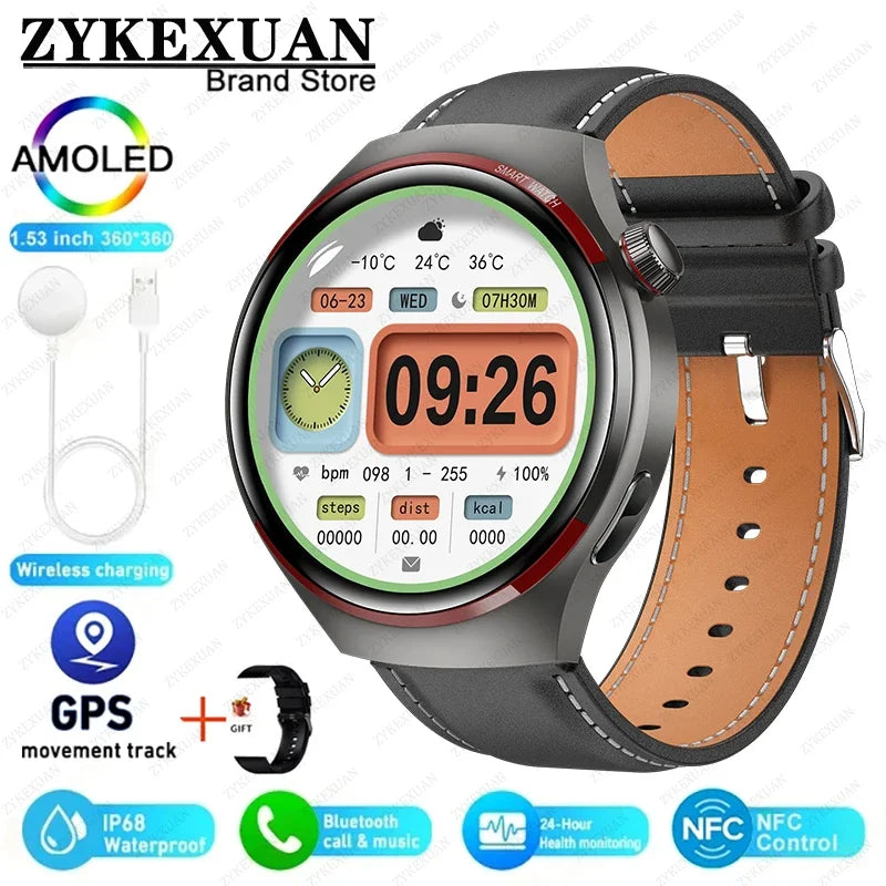 2024    Watch 4 PRO Smart Watch Men GT4Pro    Bluetooth Call GPS NFC Heart rate Sport SmartwatchWomen