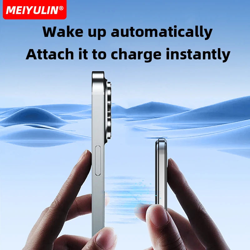 10000mAh Thin Magnetic Wireless Power Bank 5000mAh Portable USB C Fast Charging External Battery for iPhone 16 15 Samsung Xiaomi