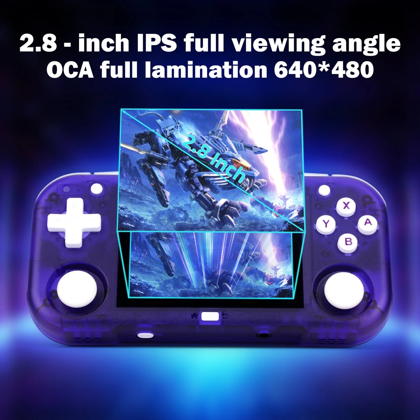 AMPOWN Mini Zero 28 Handheld Game Players Consoles 2900mAh 2.8 Inch IPS OCA Viewing Angle Portable Retro Video Game Android Gift