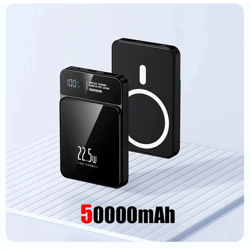 100000mAh Xiaomi Portable Magnetic Wireless Charging Mobile Power Support 22.5W Two-Way Fast Charging For Iphone Samsung Huawei