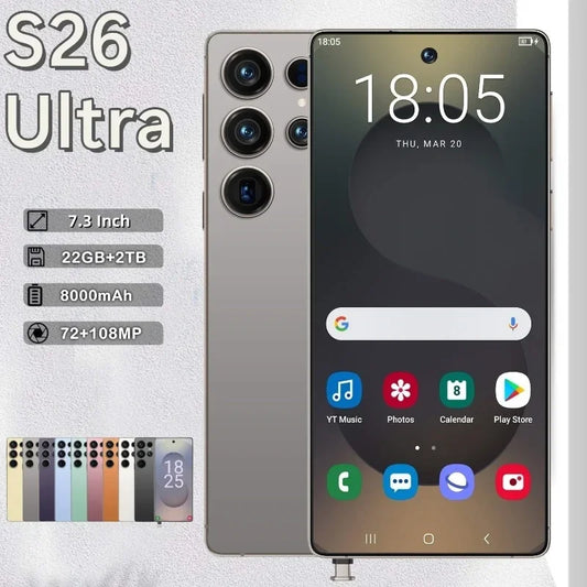 2025 High Quality For S26 Ultra 7.3 Inch LCD Smartphone Display Touch Screen AMOLED Display Panel Dynamic Moblie Phones