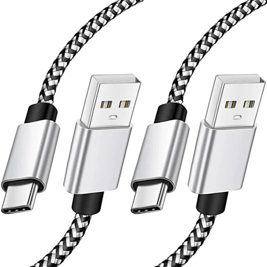 2.4A  USB Type C Cable Fast Charging Battery Charger Wire Woven Nylon Data Cable Mobile Phone Charger For Samsung Huawei  USB C