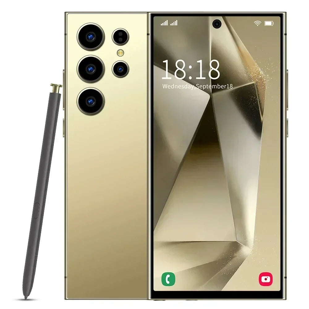 NEW S26 Ultra Smartphone 7.3inch HD 5G Snapdragon 8Gen3 16GB+1TB Android 14 8000mAh 70+108MP Mobile phone Face Recognition