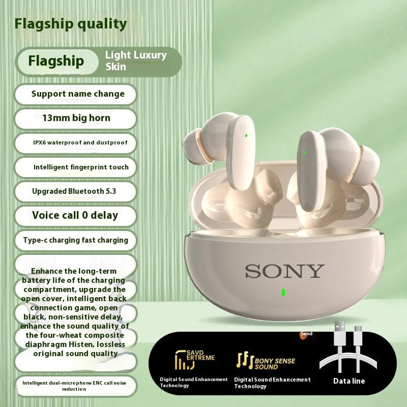 Original Sony Earphone TWS Bluetooth Headset HiFi Wireless Headphone Mic Noise Reduction Earbuds Waterproof Game Motion